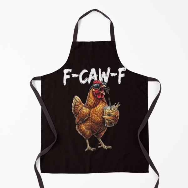 Item preview, F-Caw-F Funny Chicken Drinking Pun designed and sold by randomslife.