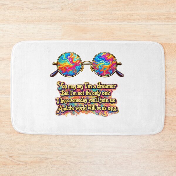 Item preview, You May Say I’m a Dreamer Lennon Glasses Art – Psychedelic Imagine Inspired Design, Vintage 70s Retro Music Aesthetic, Peace & Unity Artwork designed and sold by Donsean22.