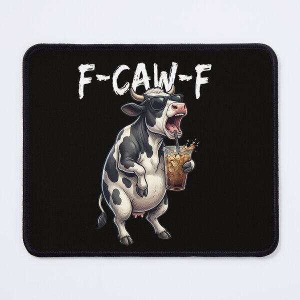 Item preview, F-Caw-F Funny Cow Drinking Pun designed and sold by randomslife.