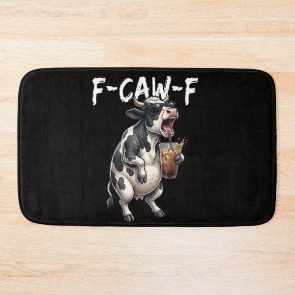 Item preview, F-Caw-F Funny Cow Drinking Pun designed and sold by randomslife.