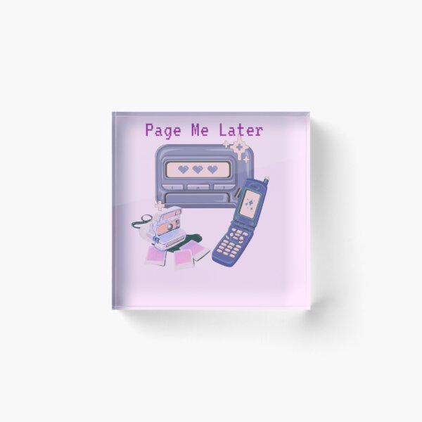Item preview, Retro Purple Flip Phone and Pager Y2K Style designed and sold by Akira Design Store.