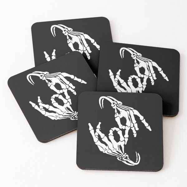 Item preview, Skeleton Hands Korn Sign - Nu Metal Rock Parody designed and sold by shopmamabite.