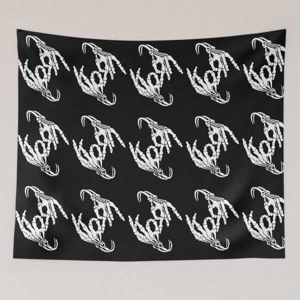 Item preview, Skeleton Hands Korn Sign - Nu Metal Rock Parody designed and sold by shopmamabite.