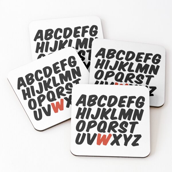 Item preview, Minimalist Alphabet – Letter W Initial Design designed and sold by hhells.