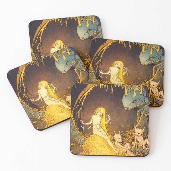 Item preview, Dragon Art Nouveau Fantasy Treasure Scene Myth Lovers designed and sold by RickE.