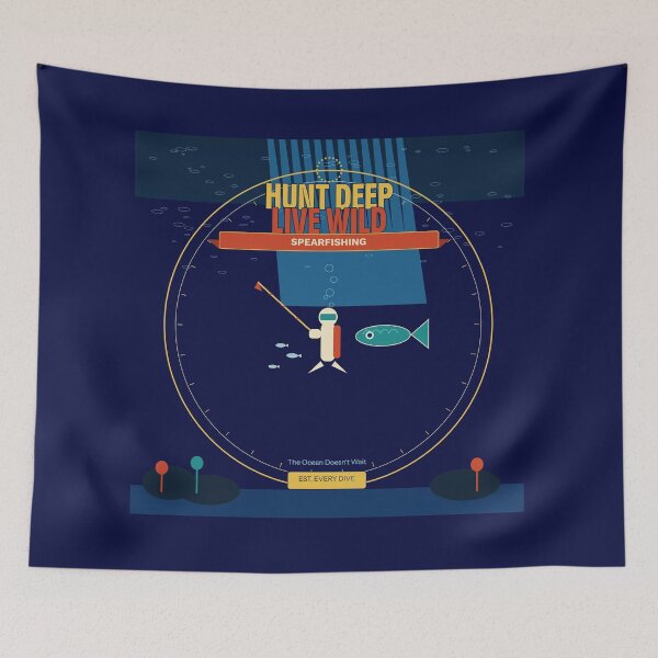 Item preview, Spearfishing Deep Ocean Hunter Diver Gift designed and sold by FlamaC.