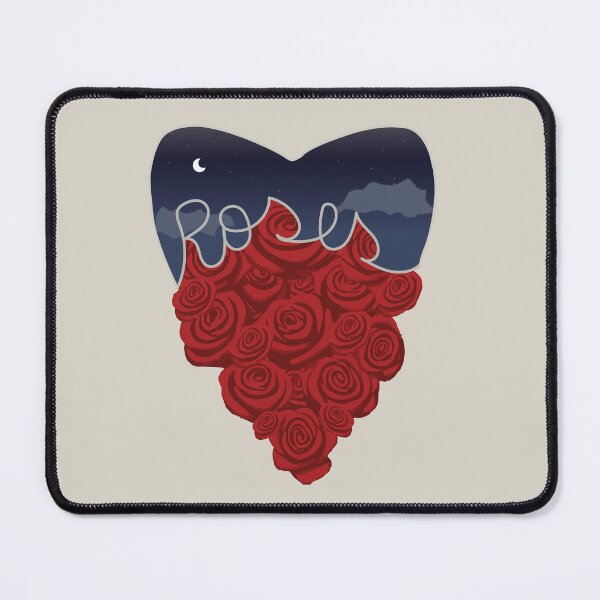 Item preview, Split Rose Heart Night Sky – Dark Floral Aesthetic Romantic Roses Design designed and sold by BelievingCreate.