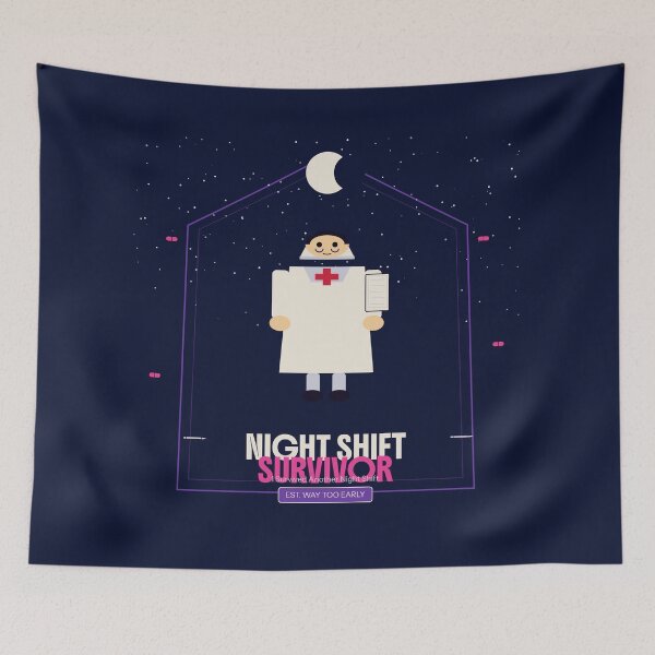 Item preview, Night Shift Nurse Survivor Funny Nurse Gift designed and sold by FlamaC.