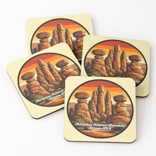 Item preview, Chiricahua National Monument Arizona Design – Hoodoo Rock Formation Desert Sunset Art designed and sold by SimplyJasper.