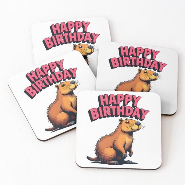 Item preview, Cute Funny Capybara Animal Lover Happy Birthday Gift Design  designed and sold by ArtDesignerHub.