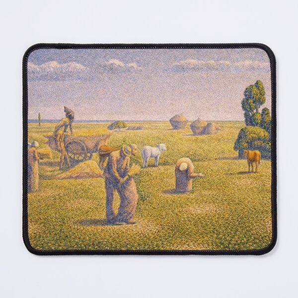 Item preview, Harvest Landscape Pointillism Farming Scene Art Lovers designed and sold by RickE.