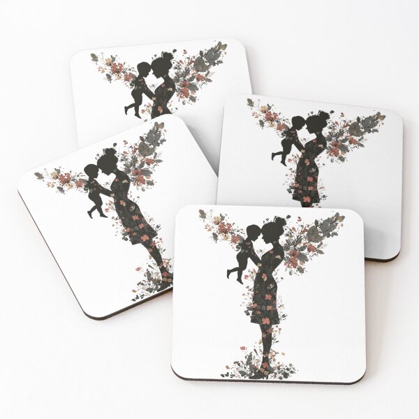 Item preview, Botanical Motherhood Silhouette Elegant Mother's Day Art designed and sold by BigStar-Cart.