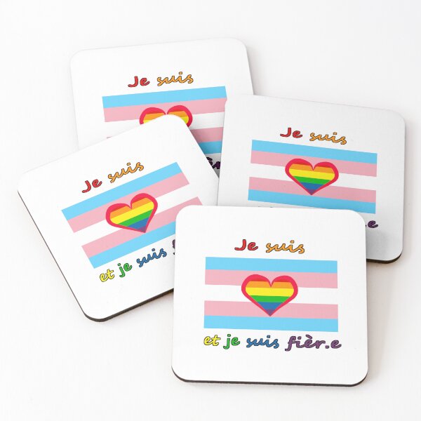 Item preview, Trans proud (rainbow version, french) designed and sold by MatanteVargeuse.
