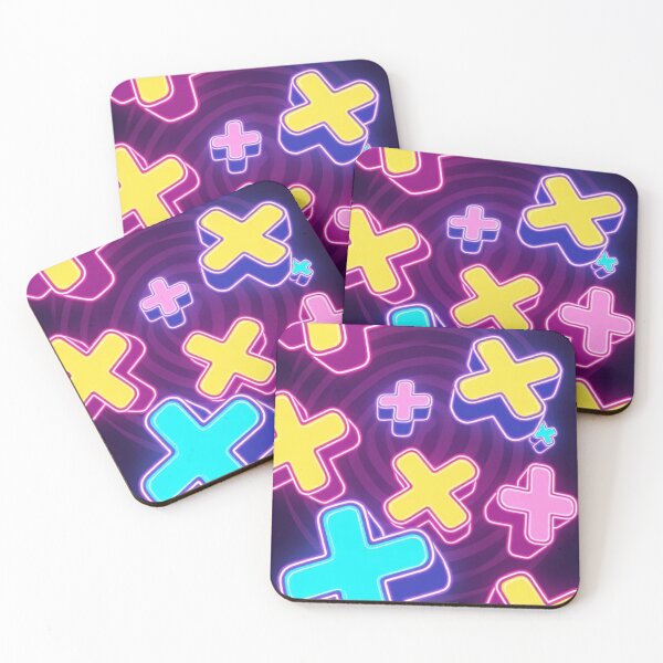 Item preview, Neon 3D Floating Crosses - Retro Futuristic Y2K Dopamine Pop designed and sold by Jimakmo.