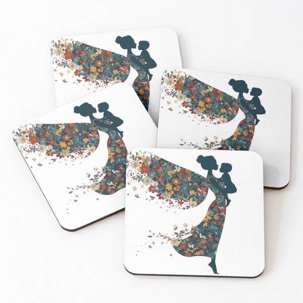 Item preview, Floral Motherhood Silhouette Tender Mother's Day Art designed and sold by BigStar-Cart.