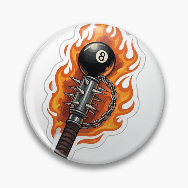 Item preview, Flaming Eight Ball Sticker | Aggressive 8 Ball Flail Stickers | Biker Tattoo Flash  designed and sold by feraraggamo.