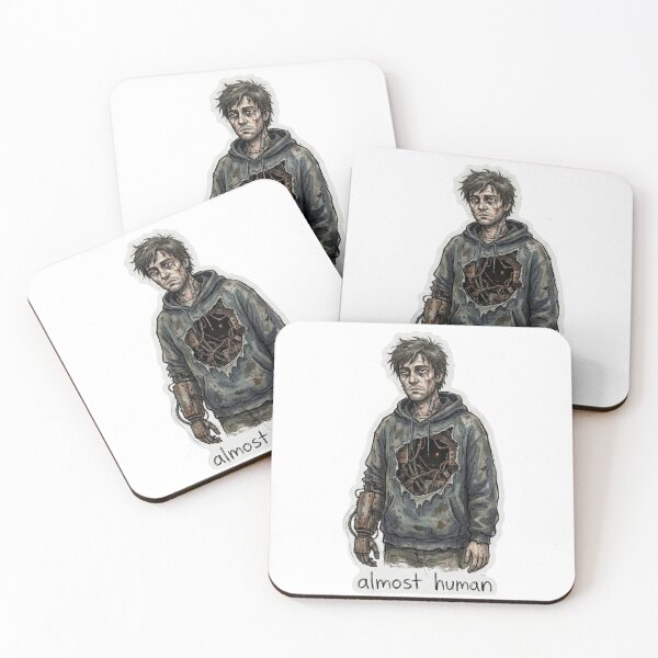 Item preview, Almost Human – Sad Cyborg Sticker designed and sold by TwistedAgain.