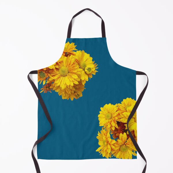 Item preview, Yellow Sunflowers Pattern Minimalist Boho Aesthetic Design, Blue designed and sold by SWSandraWechner.