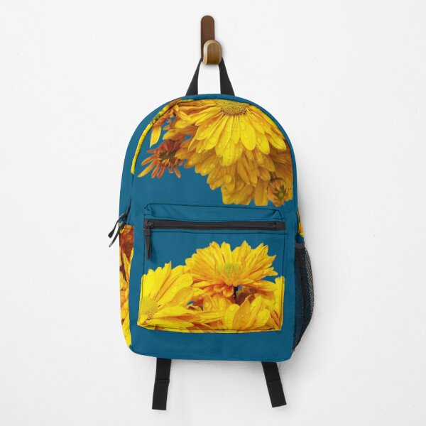 Artikelvorschau, Gelbes Sonnenblumenmuster, minimalistisches Boho-Ästhetik-Design, Blau entworfen und verkauft von SWSandraWechner.