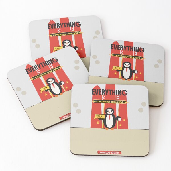 Item preview, Everything Is Fine Chaos Penguin Funny Monday Mood designed and sold by FlamaC.