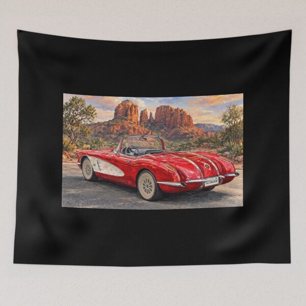 Item preview, Dream Vintage Red Convertible  designed and sold by MysticStillArt.