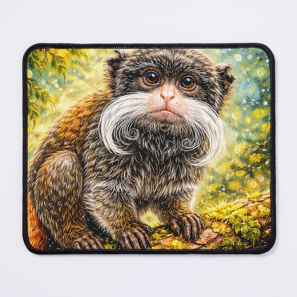 Item preview, Whimsical Emperor Tamarin Portrait designed and sold by Pixel Junkies Studio.