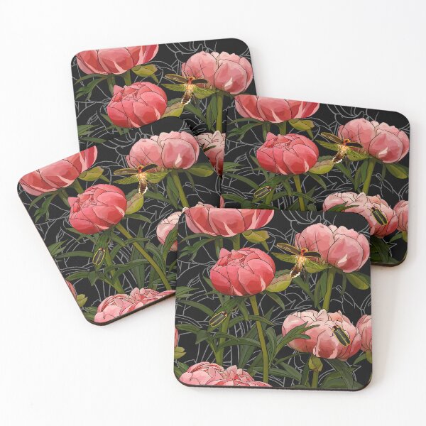 Item preview, Indiana State Flowers + Insects: Peonies + Fireflies designed and sold by Nikki Designs.