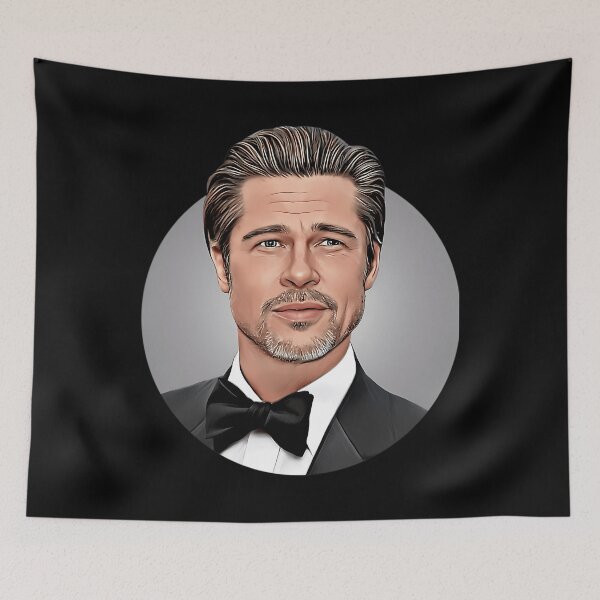 Item preview, Ilustración vectorial del retrato de Brad Pitt con esmoquin designed and sold by Belkacem Marouf.