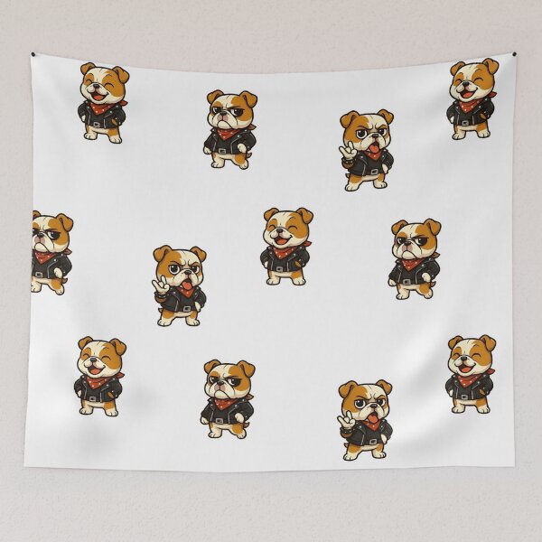 Item preview, Cool Gangster Bulldog Cartoon – Rock Attitude with Red Bandana designed and sold by Good Vibes .