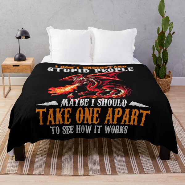 Item preview, I Don’t Understand Stupid People Maybe I Should Take One Apart Red Dragon Quote Art designed and sold by Ostericaimusa.