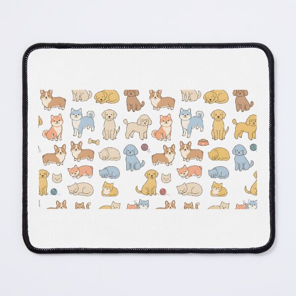 Item preview, Cute Pastel Dogs Seamless Pattern | Adorable Puppy Lover Design designed and sold by DIRTYSKETCHH.