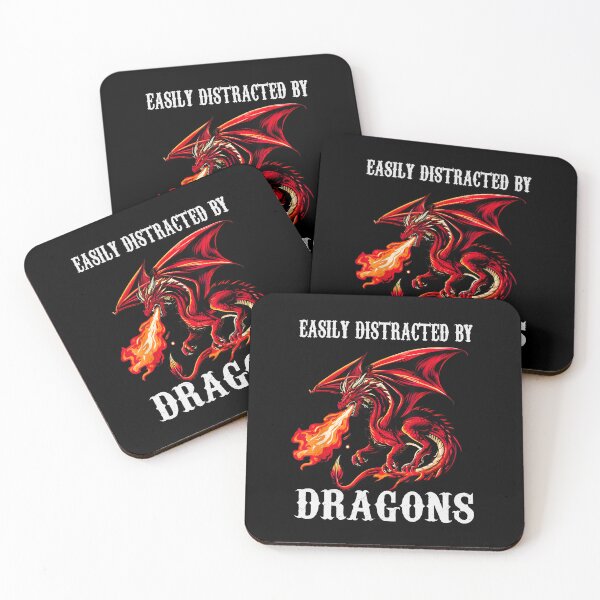 Item preview, Easily Distracted by Dragons Funny Red Dragon Fantasy Design designed and sold by Ostericaimusa.