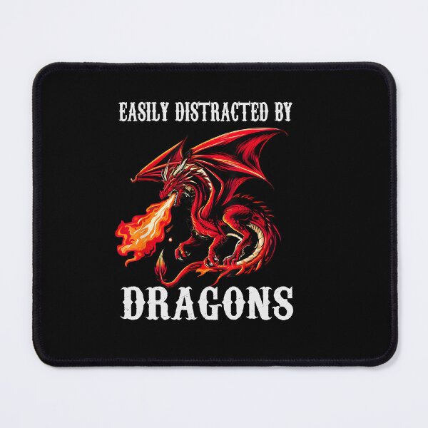 Item preview, Easily Distracted by Dragons Funny Red Dragon Fantasy Design designed and sold by Ostericaimusa.