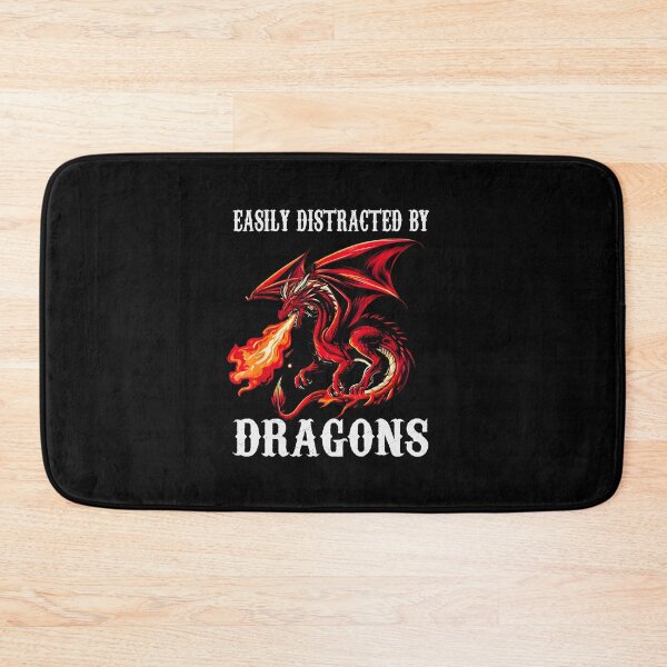 Item preview, Easily Distracted by Dragons Funny Red Dragon Fantasy Design designed and sold by Ostericaimusa.