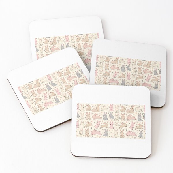 Item preview, Cute Pastel Bunny Seamless Pattern | Soft Kawaii Rabbit Design designed and sold by DIRTYSKETCHH.