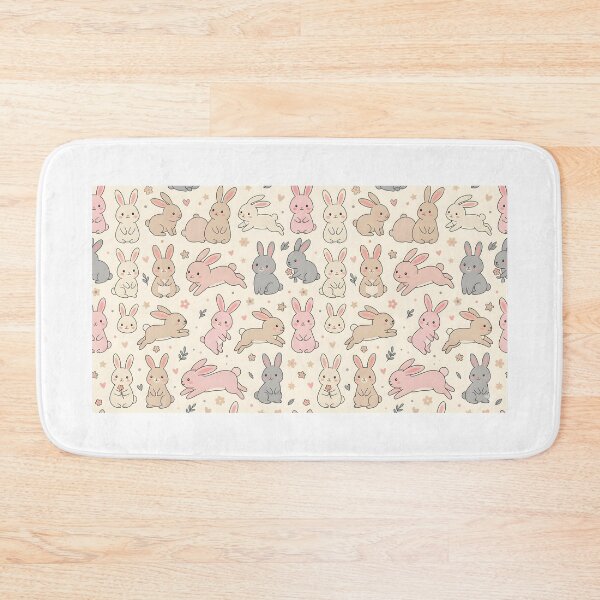 Item preview, Cute Pastel Bunny Seamless Pattern | Soft Kawaii Rabbit Design designed and sold by DIRTYSKETCHH.