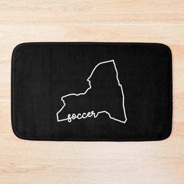 Item preview, State of New York Outline with Soccer Script ACJ332b designed and sold by MollyLYork.
