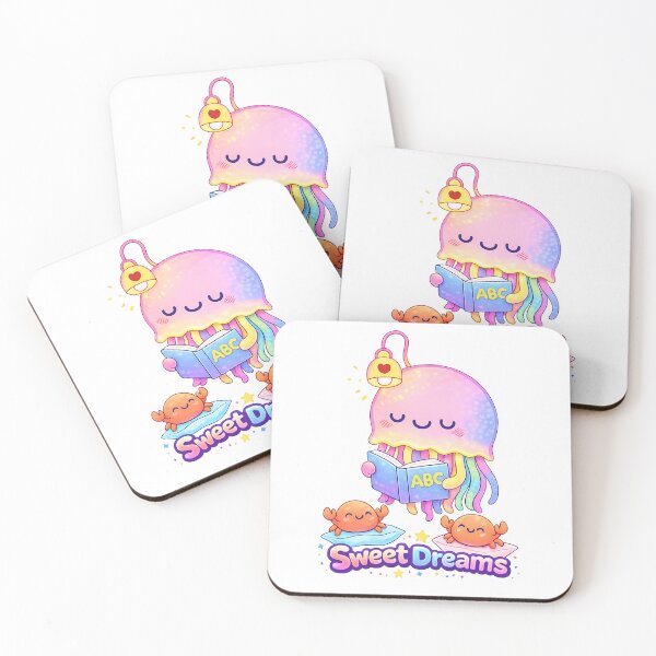 Item preview, Sweet Dreams Jellyfish Reading Book Design designed and sold by SoftSproutstu.
