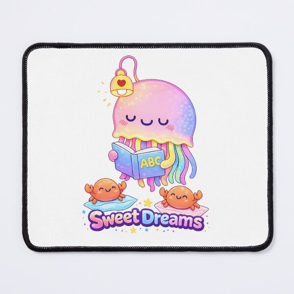 Item preview, Sweet Dreams Jellyfish Reading Book Design designed and sold by SoftSproutstu.