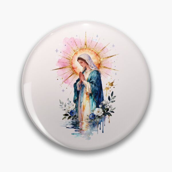 Item preview, Virgin Mary Praying Religious Artwork designed and sold by soulfulpalette.