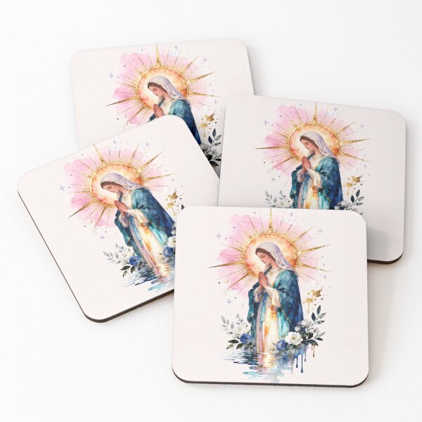 Item preview, Virgin Mary Praying Religious Artwork designed and sold by soulfulpalette.