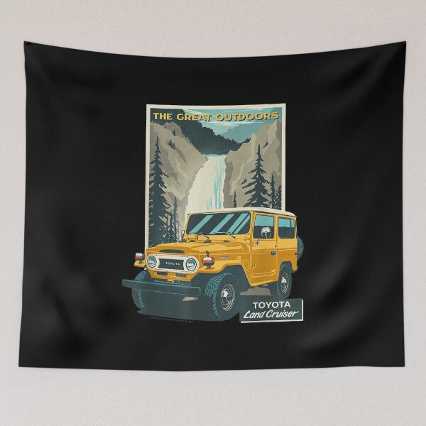Item preview, Toyota Iconic Land Cruiser The Great Outdoors Retro Poster designed and sold by TomAScott27.