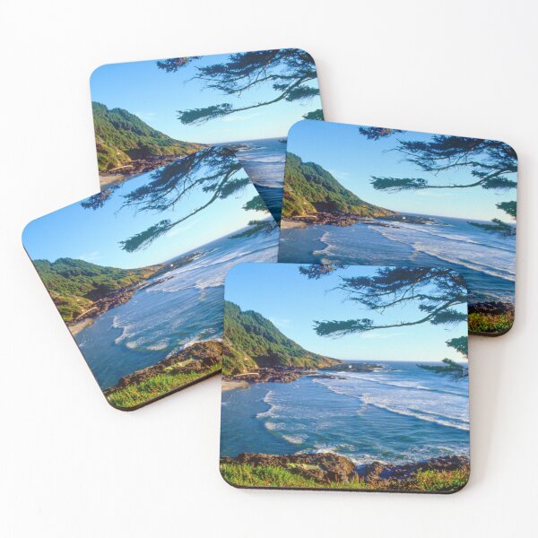 Item preview, Coastal Landscape with Lush Forest designed and sold by jklune.