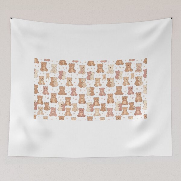 Item preview, Cute Pastel Teddy Bear Seamless Pattern | Cozy Plush Aesthetic designed and sold by DIRTYSKETCHH.