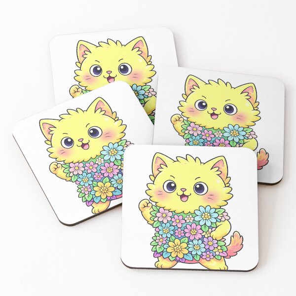 Item preview, Cat Flowers Pattern Cute Floral Design designed and sold by SoftSproutstu.