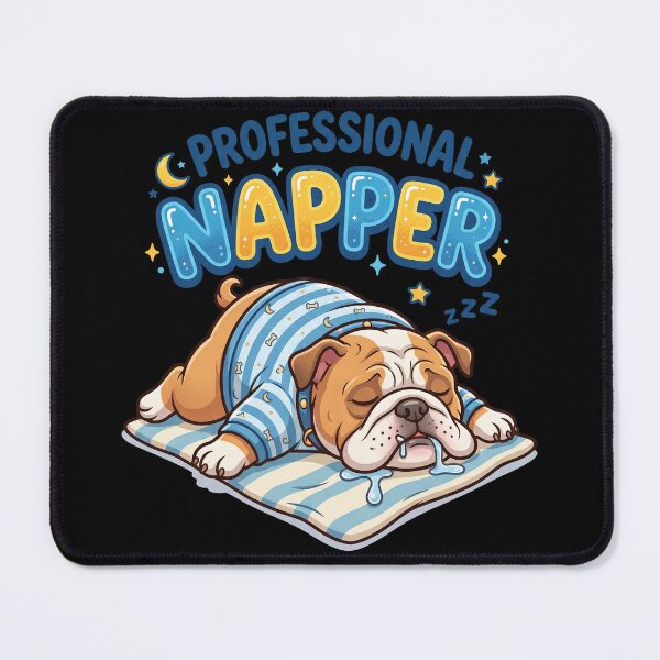 Item preview, Professional Napper Bulldog Lazy Humor Shirt Design designed and sold by Tong4130.