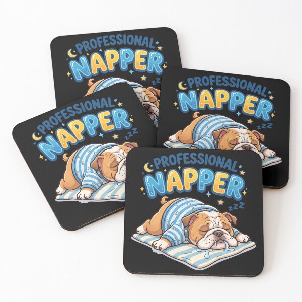 Item preview, Professional Napper Bulldog Lazy Humor Shirt Design designed and sold by Tong4130.