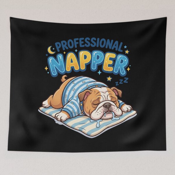 Item preview, Professional Napper Bulldog Lazy Humor Shirt Design designed and sold by Tong4130.
