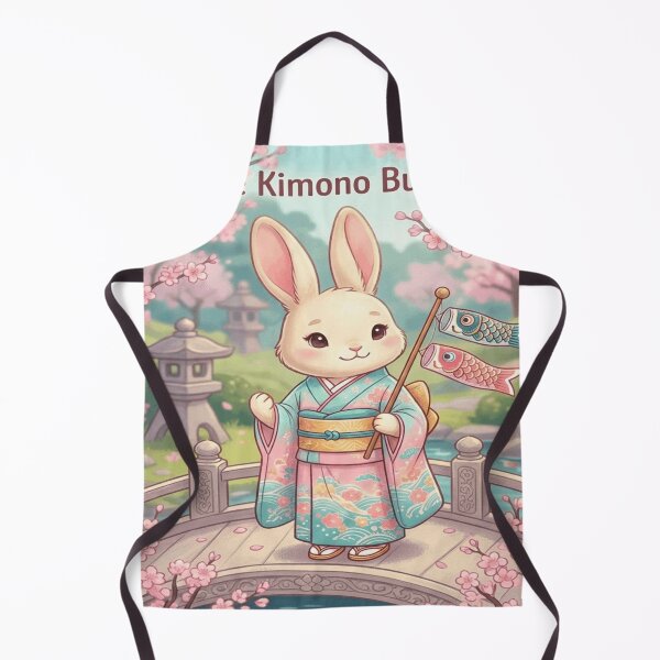 Item preview, The Kimono Bunny in Cherry Blossom Garden designed and sold by Northern Glow Art.