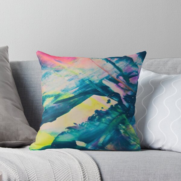 Aperçu de l'œuvre Aquarelle abstraite vibrante – Peinture onirique néon aux tons turquoise, rose et jaune créée et vendue par McKay Edition.